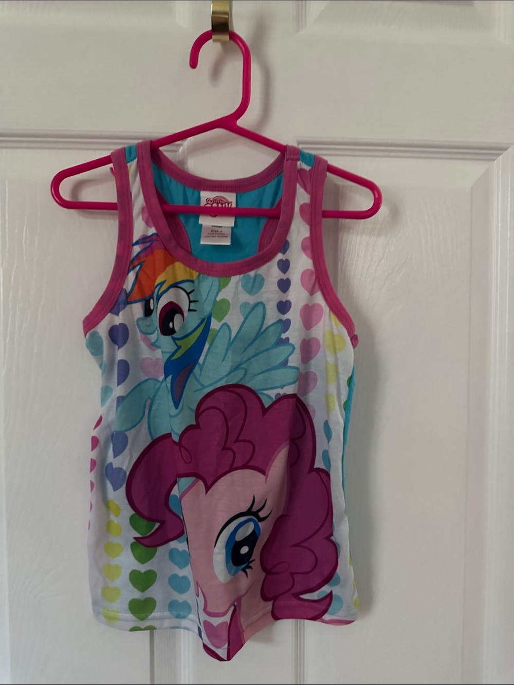 My Little Pony Pink & Multicolor Girls Tank Top size 6
